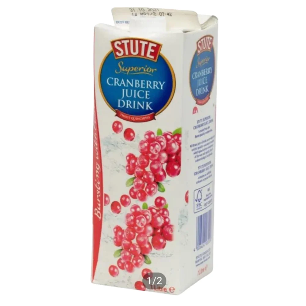 09. STUTE CRANBERRY JUICE 01Ltr STUTE CRANBERRY JUICE 01Ltr